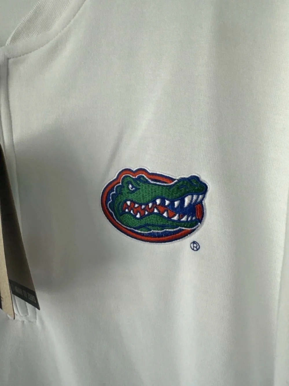 Jordan x Florida Gators White Long Sleeve 1/4 zip top